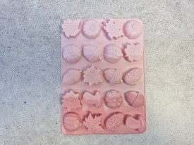 Molde silicona tricolor rosa 20 figuras otoño 